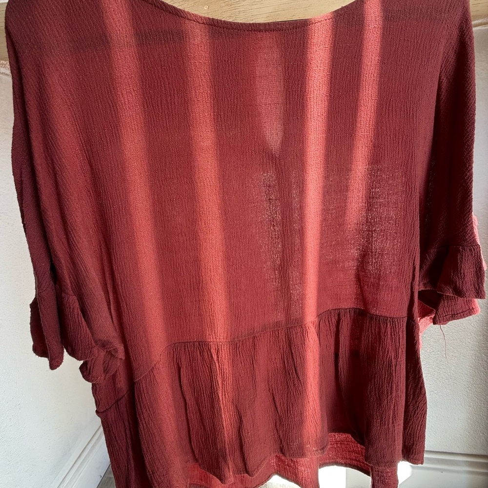 Flowy Burgundy Blouse